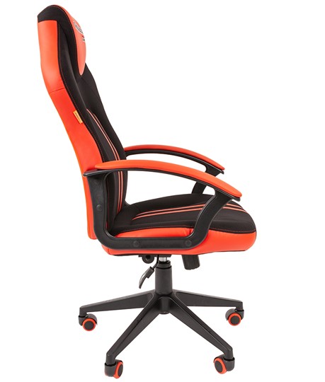 Кресло игровое CHAIRMAN GAME 26  Экокожа - Ткань стандарт. Черный/красный в Петрозаводске - изображение 3