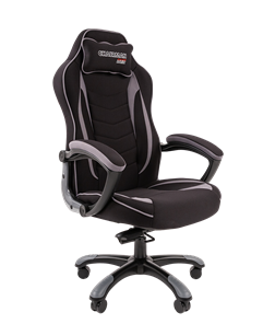 Кресло игровое CHAIRMAN GAME 28 Полиэстер комбинированная ткань серый/черный в Петрозаводске - предосмотр