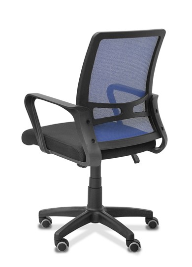 Офисное кресло для сотрудника Акцент, сетка YM/ткань TW / синяя/черная в Петрозаводске - изображение 3