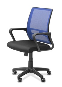Офисное кресло для сотрудника Акцент, сетка YM/ткань TW / синяя/черная в Петрозаводске - предосмотр