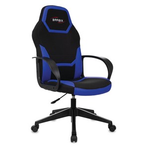 Офисное кресло BRABIX "Alpha GM-018", ткань/экокожа, черное/синее, 532638, GM-018_532638 в Петрозаводске