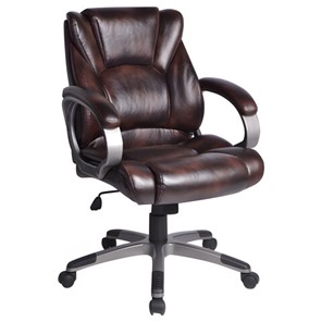 Офисное кресло BRABIX "Eldorado EX-504", экокожа, коричневое, 530875 в Петрозаводске - предосмотр 3