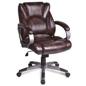 Офисное кресло BRABIX "Eldorado EX-504", экокожа, коричневое, 530875 в Петрозаводске - предосмотр