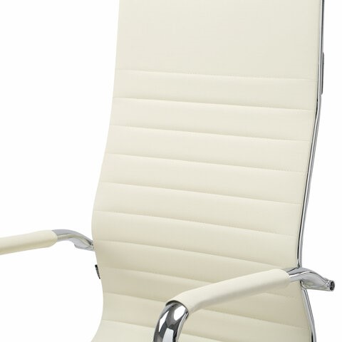 Офисное кресло BRABIX "Energy EX-509", экокожа, хром, бежевое, 531166 в Петрозаводске - изображение 5