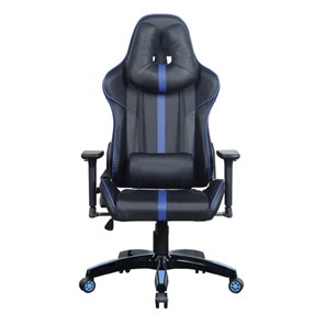 Кресло BRABIX "GT Carbon GM-120", две подушки, экокожа, черное/синее, 531930 в Петрозаводске - предосмотр 3