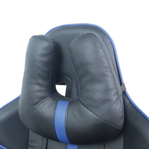 Кресло BRABIX "GT Carbon GM-120", две подушки, экокожа, черное/синее, 531930 в Петрозаводске - изображение 8