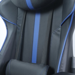 Кресло BRABIX "GT Carbon GM-120", две подушки, экокожа, черное/синее, 531930 в Петрозаводске - предосмотр 9