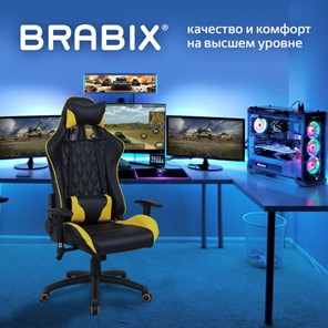 Офисное кресло Brabix GT Master GM-110 (две подушки, экокожа, черное/желтое) 531927 в Петрозаводске - предосмотр 19
