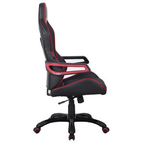 Кресло офисное Brabix Nitro GM-001 (ткань, экокожа, черное, вставки красные) 531816 в Петрозаводске - предосмотр 3