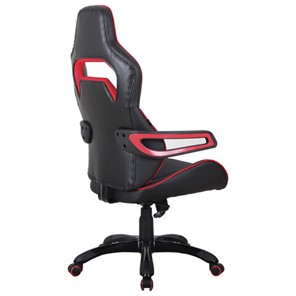 Кресло офисное Brabix Nitro GM-001 (ткань, экокожа, черное, вставки красные) 531816 в Петрозаводске - предосмотр 4