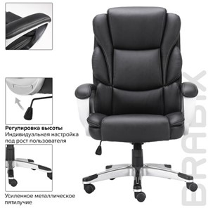 Кресло офисное Brabix Premium Rest EX-555 (пружинный блок, экокожа, черное) 531938 в Петрозаводске - предосмотр 11