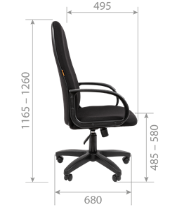 Кресло офисное CHAIRMAN 279T, ткань Т-08 черный в Петрозаводске - предосмотр 4