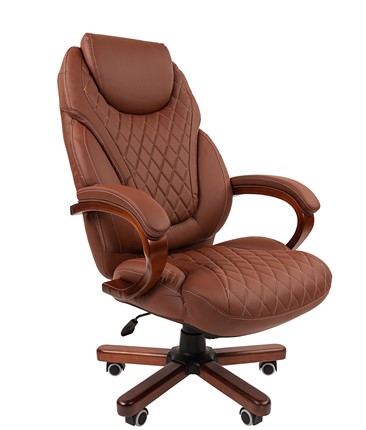 Компьютерное кресло CHAIRMAN 406, коричневый в Петрозаводске - изображение