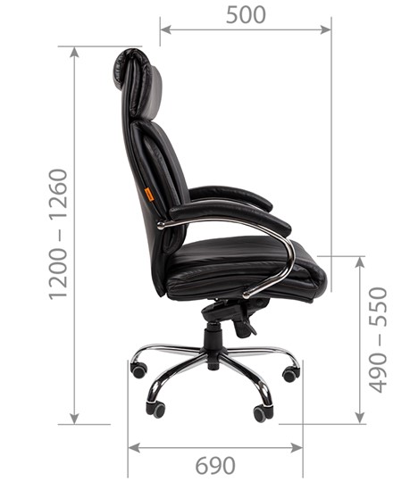 Офисное кресло CHAIRMAN 423 Экокожа черная в Петрозаводске - изображение 4
