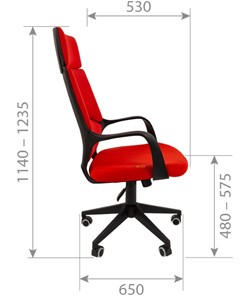 Офисное кресло CHAIRMAN 525, красное в Петрозаводске - предосмотр 4
