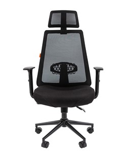 Компьютерное кресло CHAIRMAN 535 BLACK Сетчатый акрил черный / Полиэстер черный в Петрозаводске - предосмотр 1