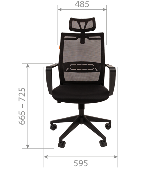 Офисное кресло CHAIRMAN 545 сетка/ткань черный в Петрозаводске - изображение 3