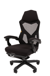 Офисное кресло CHAIRMAN 571 с подставкой для ног , Сетчатый акрил черный / Полиэстер черный в Петрозаводске - предосмотр 5