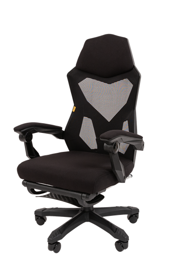 Офисное кресло CHAIRMAN 571 с подставкой для ног , Сетчатый акрил черный / Полиэстер черный в Петрозаводске - изображение 5