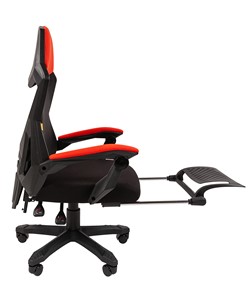Компьютерное кресло CHAIRMAN 571 с подставкой для ног , сетчатый акрил / полиэстер черный/красный в Петрозаводске - предосмотр 3