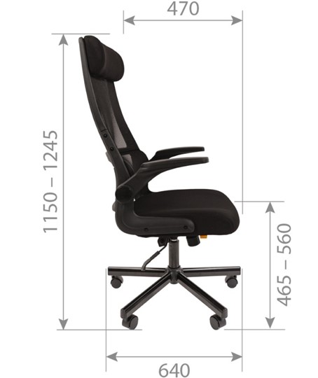 Офисное кресло CHAIRMAN 575, черное в Петрозаводске - изображение 7
