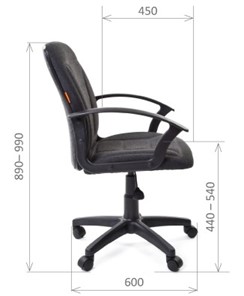 Компьютерное кресло CHAIRMAN 627 ткань, цвет черный в Петрозаводске - предосмотр 3