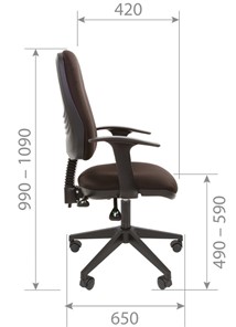 Кресло офисное CHAIRMAN 661 Ткань стандарт 15-13 серая в Петрозаводске - предосмотр 4
