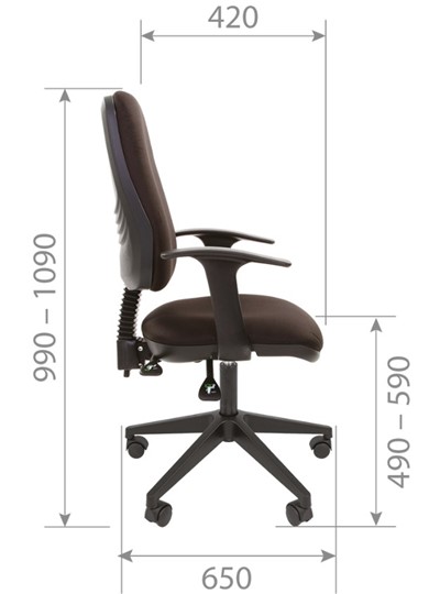 Кресло офисное CHAIRMAN 661 Ткань стандарт 15-13 серая в Петрозаводске - изображение 4