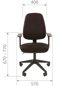 Кресло компьютерное CHAIRMAN 661 Ткань стандарт 15-21 черная в Петрозаводске - предосмотр 3
