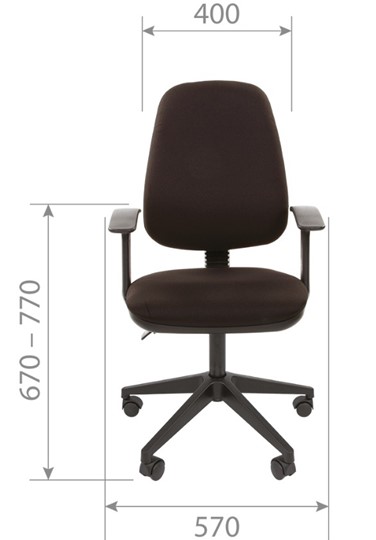 Кресло компьютерное CHAIRMAN 661 Ткань стандарт 15-21 черная в Петрозаводске - изображение 3