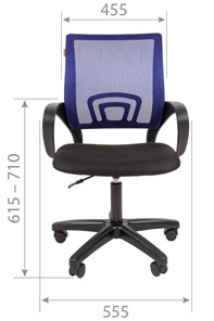 Офисное кресло CHAIRMAN 696 black LT, голубое в Петрозаводске - предосмотр 1