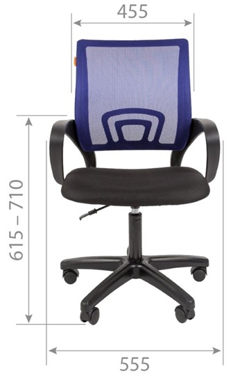Офисное кресло CHAIRMAN 696 black LT, голубое в Петрозаводске - изображение 1
