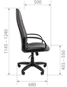 Кресло офисное CHAIRMAN 727 ткань ст., цвет серый в Петрозаводске - предосмотр 4