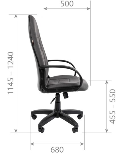 Кресло офисное CHAIRMAN 727 ткань ст., цвет серый в Петрозаводске - изображение 4
