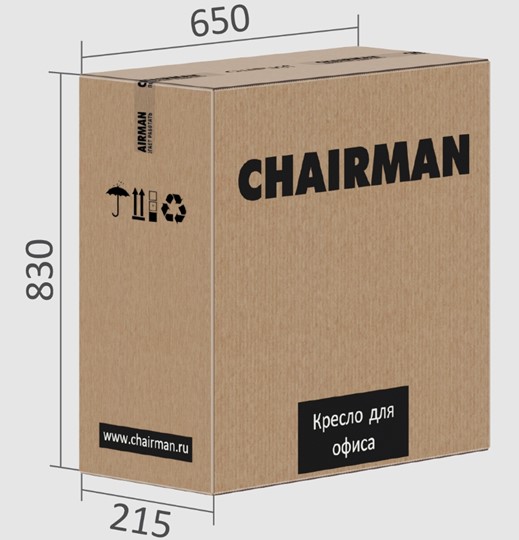 Кресло компьютерное CHAIRMAN CH612 Сетчатый акрил / Ткань стандарт / Экокожа, черный в Петрозаводске - изображение 5