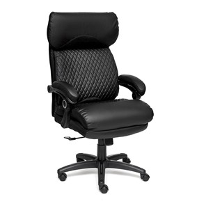 Компьютерное кресло CHIEF кож/зам/ткань, черный/черный стеганный/черный, 36-6/36-6/11 арт.12851 в Петрозаводске