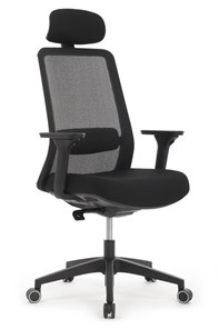 Компьютерное кресло Design WORK W-218C, Чёрный пластик/Чёрная сетка в Петрозаводске