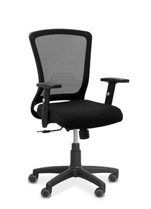 Офисное кресло для персонала Фьюжн, сетка/ткань TW / черная/черная в Петрозаводске - предосмотр