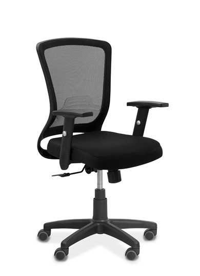 Офисное кресло для персонала Фьюжн, сетка/ткань TW / черная/черная в Петрозаводске - изображение 9
