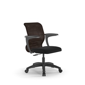 Кресло компьютерное SU-M-4/подл.160/осн.005 коричневый/черный в Петрозаводске - предосмотр