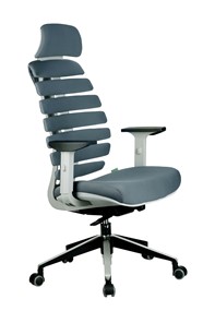 Кресло компьютерное Riva Chair SHARK (Серый/серый) в Петрозаводске