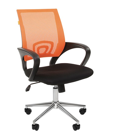 Офисное кресло CHAIRMAN 696 CHROME Сетка TW-66 (оранжевый) в Петрозаводске - изображение 1