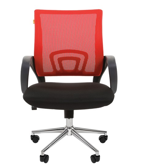 Офисное кресло CHAIRMAN 696 CHROME Сетка TW-69 (красный) в Петрозаводске - изображение 2