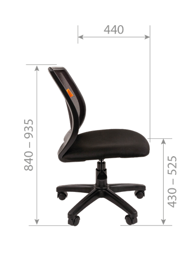 Офисное кресло CHAIRMAN 699 Б/Л Сетка TW-01(черный) в Петрозаводске - изображение 5