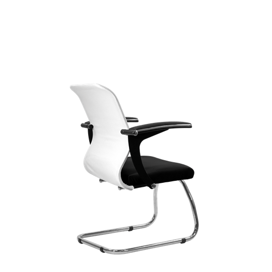 Офисный стул SU-M-4/подл.160/осн.007, Белый/Черный в Петрозаводске - изображение 2