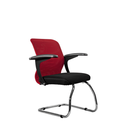 Офисный стул SU-M-4/подл.160/осн.007, Красный/Черный в Петрозаводске - изображение