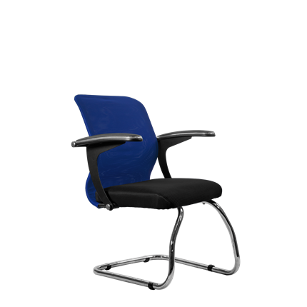 Офисный стул SU-M-4/подл.160/осн.007, Синий/Черный в Петрозаводске - изображение