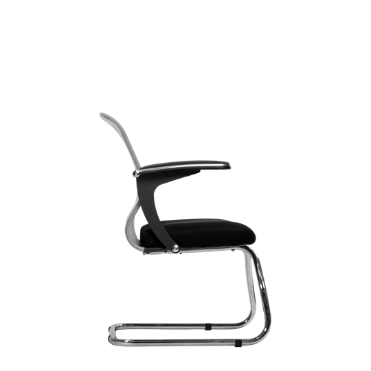 Офисный стул SU-M-4/подл.160/осн.007, Светло-серый/Черный в Петрозаводске - изображение 1
