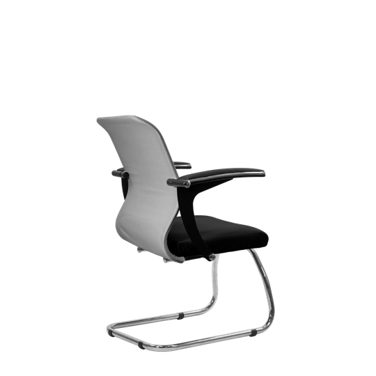 Офисный стул SU-M-4/подл.160/осн.007, Светло-серый/Черный в Петрозаводске - изображение 2