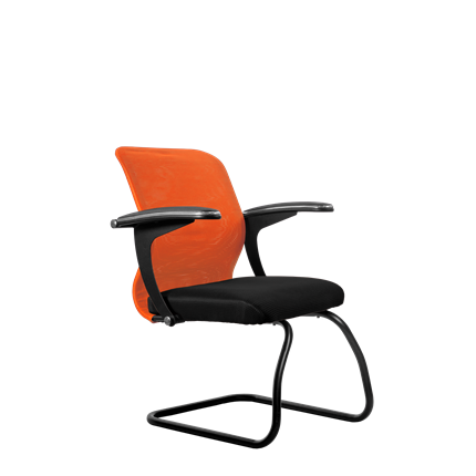 Офисный стул SU-M-4/подл.160/осн.008, Оранжевый/Черный в Петрозаводске - изображение